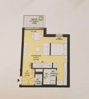 1-Zimmer-Wohnung kaufen in Wien – 33,53 m², € 209.000 – Bild 11 von 11