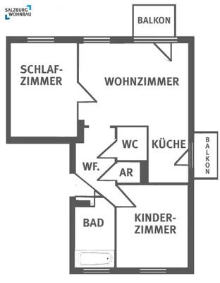 3-Zimmer-Wohnung mieten in Zell am See – 59 m², € 884 – Bild 2 von 2