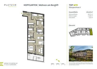 4-Zimmer-Wohnung kaufen in Kitzbühel – 85,37 m², € 596.400 – Bild 4 von 4