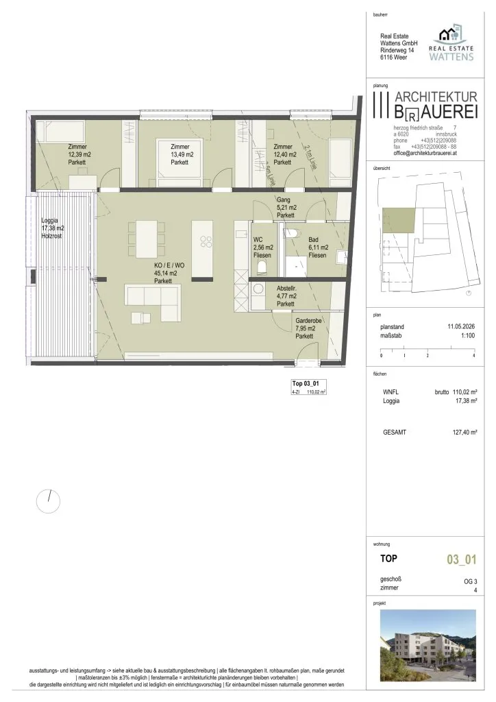 "Am Kirchplatz" - Neubauprojekt in Wattens - Zentrum - Ansicht 3