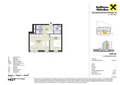 2-Zimmer-Wohnung kaufen in Wien – 44,26 m², € 359.100 – Bild 7 von 7