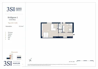 1-Zimmer-Wohnung kaufen in Wien – 37,14 m², € 163.000 – Bild 14 von 14