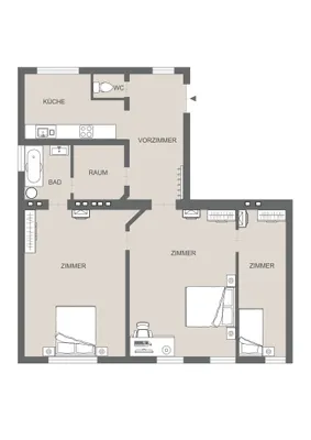 3-Zimmer-Wohnung mieten in Wien – 96,03 m², € 1.847 – Bild 9 von 9