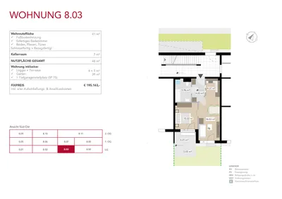 2-Zimmer-Wohnung kaufen in Graz – 41 m², € 195.163 – Bild 3 von 8