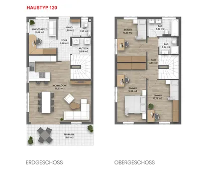 5-Zimmer-Haus kaufen in Mödling – 119,89 m², € 450.000 – Bild 2 von 12