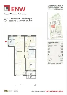 3-Zimmer-Wohnung mieten in Hartberg-Fürstenfeld – 84,16 m², € 1.175 – Bild 2 von 2