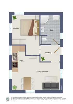2-Zimmer-Haus mieten in Graz-Umgebung – 37 m², € 950 – Bild 21 von 21
