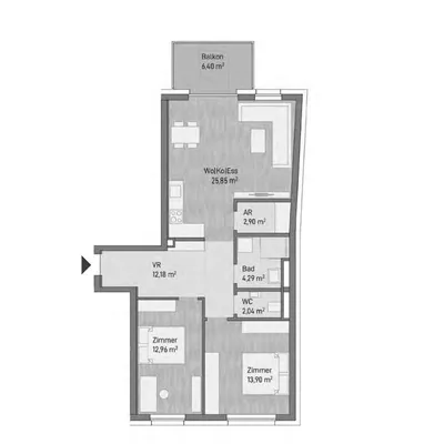 3-Zimmer-Wohnung kaufen in Graz – 74,12 m², € 334.652