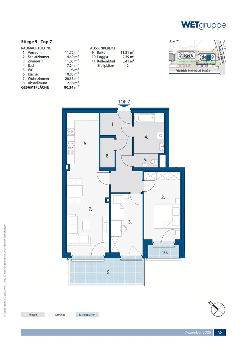 geförderte Wohnung | Loggia | Balkon| Fertigstellung 3. Quartal 2027 | 1. OG | Miete mit Kaufoption - Widok 2