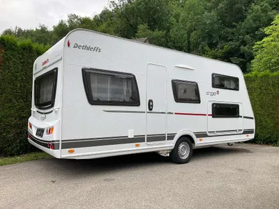 Wohnwagen Dethleffs C'go up 525KR Hubbett + Sto...