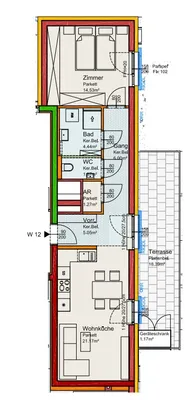 2-Zimmer-Wohnung kaufen in Mödling – 55,03 m², € 410.500 – Bild 2 von 2