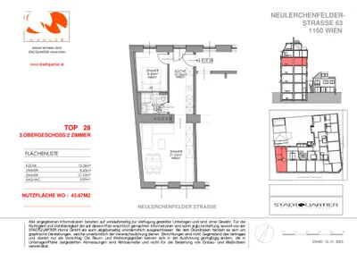 2-Zimmer-Wohnung kaufen in Wien – 43,87 m², € 255.000 – Bild 10 von 10