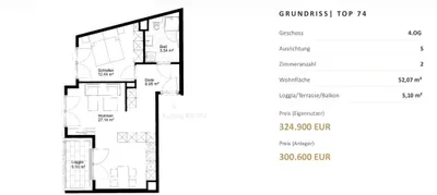 2-Zimmer-Wohnung kaufen in Wien – 53,2 m², € 329.900 – Bild 18 von 21