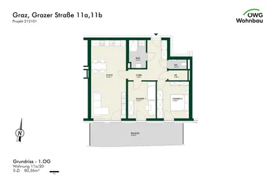 3-Zimmer-Wohnung kaufen in Graz – 80,3 m², € 459.309 – Bild 6 von 6