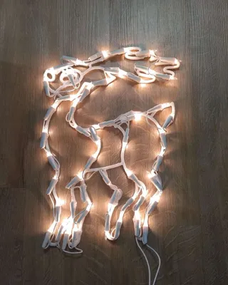 Weihnachts-Fenster beleuchtung Set Weihnachtsmann & Hirsch (warmweiß), € 12,- (2560 Berndorf)