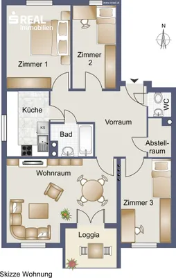 4-Zimmer-Wohnung kaufen in Korneuburg – 88 m², € 245.000 – Bild 23 von 24