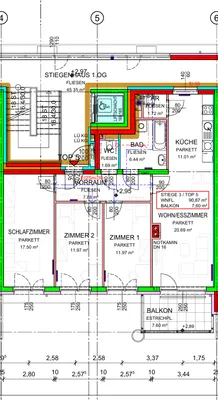 4-Zimmer-Wohnung mieten in Amstetten – 90,87 m², € 888 – Bild 2 von 7