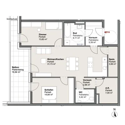 4-Zimmer-Wohnung kaufen in Zell am See – 84,61 m², € 542.593 – Bild 7 von 11
