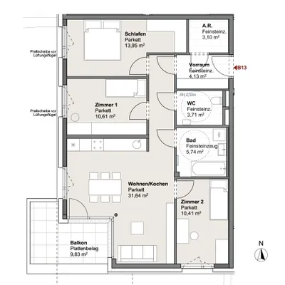 4-Zimmer-Wohnung kaufen in Zell am See – 84,61 m², € 542.593 – Bild 4 von 11