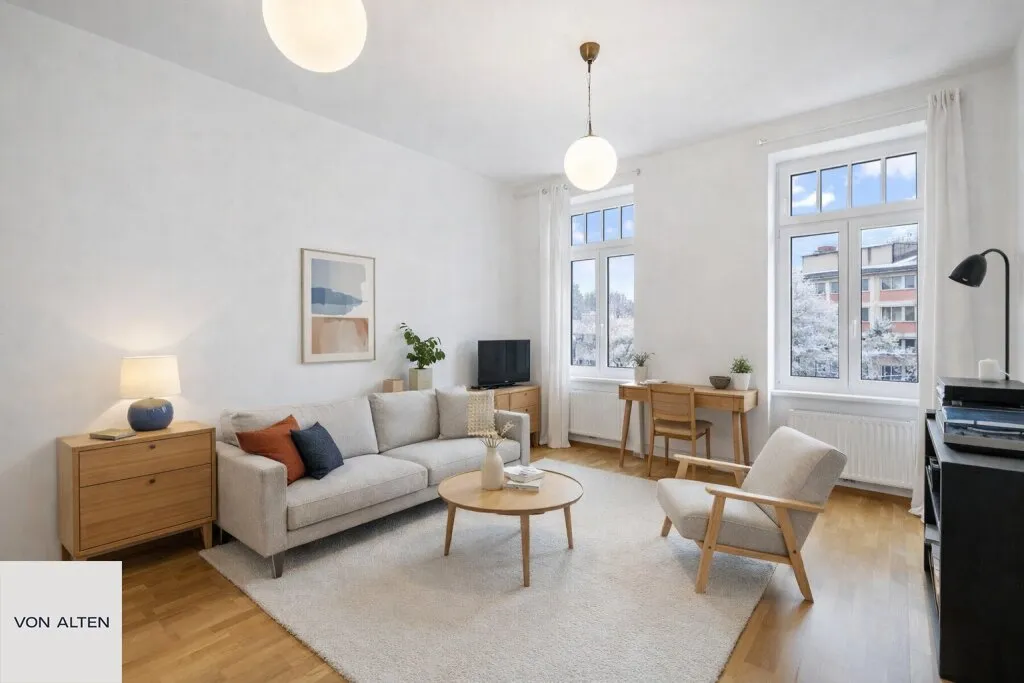 Sanierte Altbauwohnung mit Lift, Parkblick, Gemeinschaftsterrassen und guter Verkehrsanbindung - Ansicht 3