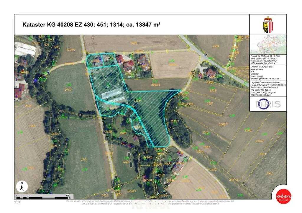 Ländliches Anwesen mit insgesamt ca.14.000 m² Grund - Ansicht 2