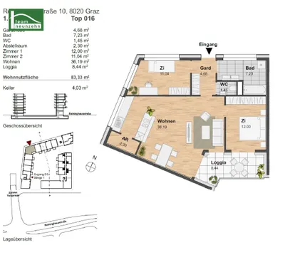 3-Zimmer-Wohnung mieten in Graz – 74,98 m², € 1.199 – Bild 34 von 34