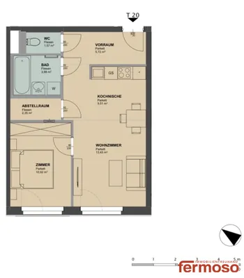 2-Zimmer-Wohnung mieten in Wien – 47,48 m², € 969 – Bild 11 von 11