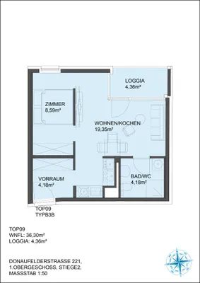 1-Zimmer-Wohnung mieten in Wien – 36,3 m², € 769 – Bild 9 von 11