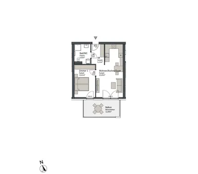 2-Zimmer-Wohnung kaufen in Villach – 49,77 m², € 199.900 – Bild 2 von 4