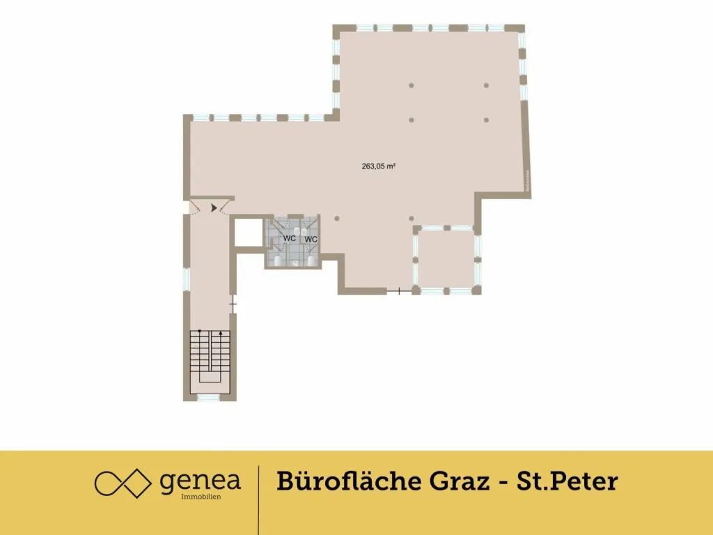 Preis All Inklusive - Moderne Bürofläche mit 263 m² im 1. OG - individuell gestaltbar - Top Lage in St. Peter mit Straßenbahn vor der Tür – pohled 2