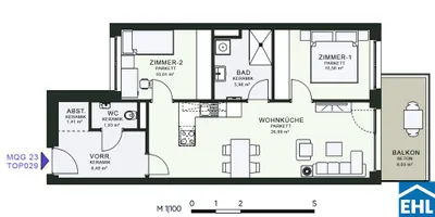 3-Zimmer-Wohnung mieten in Graz – 63,18 m², € 947 – Bild 16 von 16
