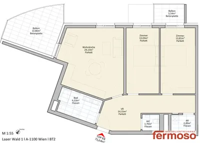 3-Zimmer-Wohnung mieten in Wien – 75,64 m², € 1.439 – Bild 14 von 14
