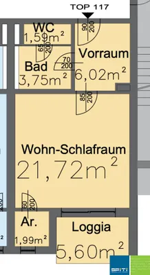 1-Zimmer-Wohnung kaufen in Klagenfurt – 39,42 m², € 115.000 – Bild 6 von 6