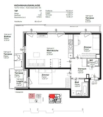3-Zimmer-Wohnung mieten in Wien – 66,43 m², € 1.234 – Bild 11 von 13