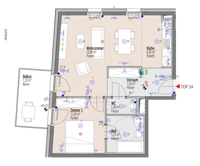 2-Zimmer-Wohnung kaufen in Wiener Neustadt – 55,21 m², € 241.200 – Bild 14 von 14