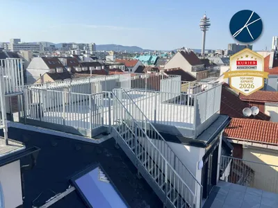 *Superprojekt: ''Über den Baumwipfeln" *TOP 53* 4,5 Zimmer mit SUPER-PANORAMA-DACHTERRASSE + 360° WIEN-BLICK + EXTRA BALKON