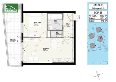 2-Zimmer-Wohnung mieten in Graz – 49,65 m², € 745 – Bild 19 von 19