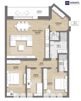 4-Zimmer-Wohnung kaufen in Wien – 119,35 m², € 1.125.945 – Bild 15 von 15