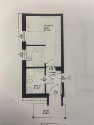 1-Zimmer-Wohnung mieten in Leibnitz – 31 m², € 499 – Bild 2 von 2