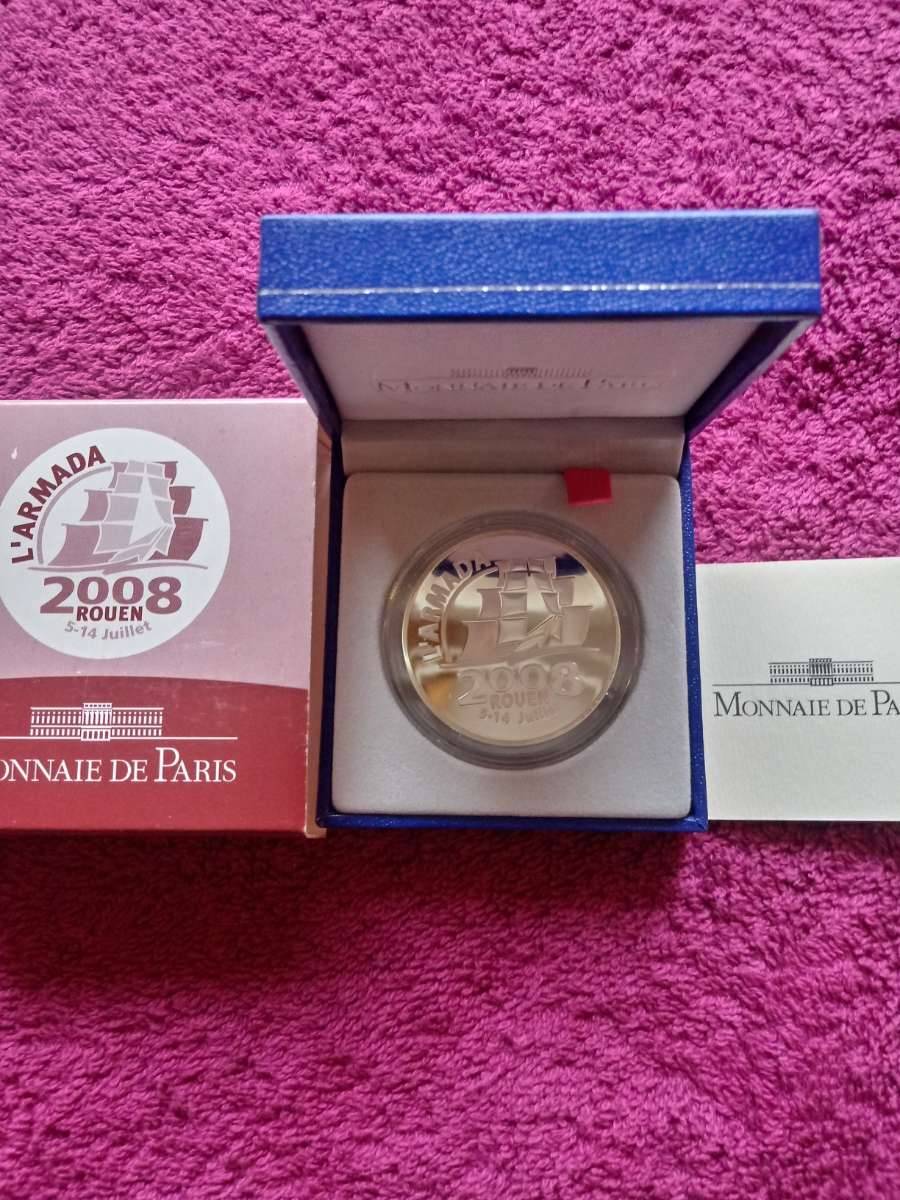 +++ Frankreich 1,5 Euro 2008 ARMADA ROUEN +++ 22,2 g / 0.900 Silber PP Supernova 1 Oz Philharmoniker Krügerrand Maple Leaf Liberty Libertad Münze Kookaburra 1 kg Silberbarren