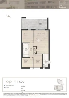 4-Zimmer-Wohnung kaufen in Linz Land – 85,88 m², € 449.000 – Bild 11 von 11
