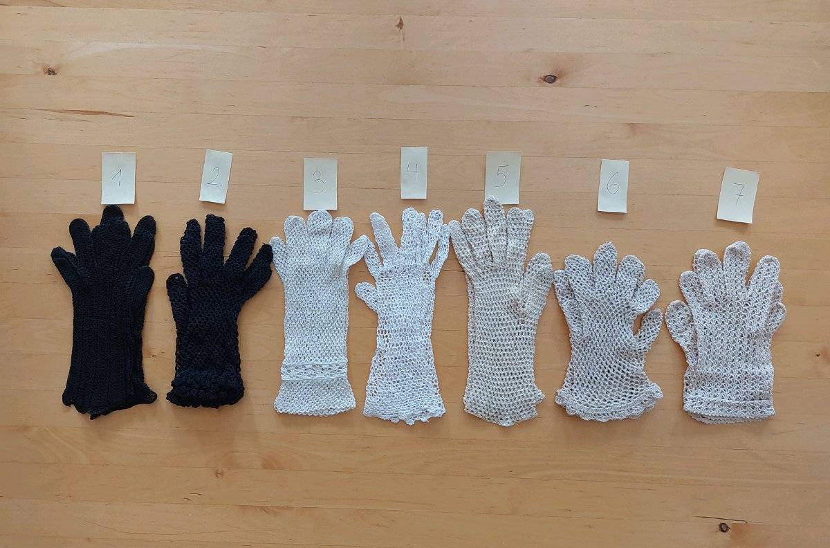 Spitzenhandschuhe Handarbeit