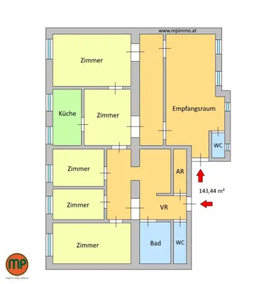 6-Zimmer-Gewerbeimmobilie mieten in Wien – 143,44 m², € 2.679 – Bild 21 von 26