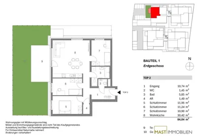 4-Zimmer-Wohnung kaufen in Korneuburg – 84,05 m², € 468.000 – Bild 22 von 22