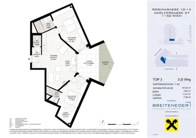3-Zimmer-Wohnung kaufen in Wien – 70,27 m², € 426.000 – Bild 4 von 4