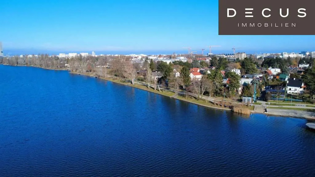 Rarität am Markt - Exklusiver Baugrund direkt in der 1. Reihe an der Alten Donau - freier, unverbaubarer Blick aufs Wasser - Eigengrund - Widok 3