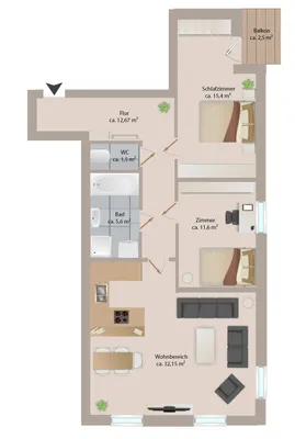 3-Zimmer-Wohnung mieten in Vöcklabruck – 79 m², € 1.450 – Bild 11 von 11