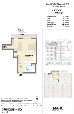 1-Zimmer-Wohnung kaufen in Wien – 42,58 m², € 358.067 – Bild 4 von 4