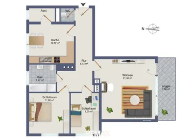3-Zimmer-Wohnung kaufen in Weiz – 75 m², € 199.000 – Bild 2 von 32