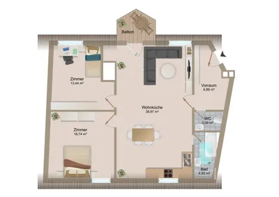 3-Zimmer-Wohnung kaufen in Völkermarkt – 82,7 m², € 239.800 – Bild 7 von 7